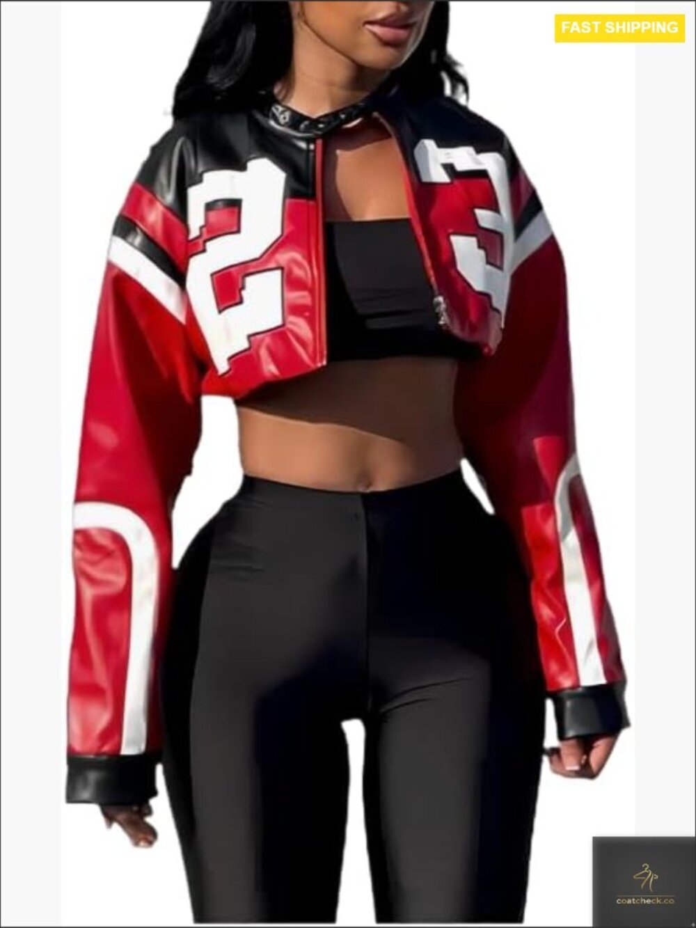 Faux Leather Cropped Bomber Jacket Y2K Motorcycle Style Streetwear Chic